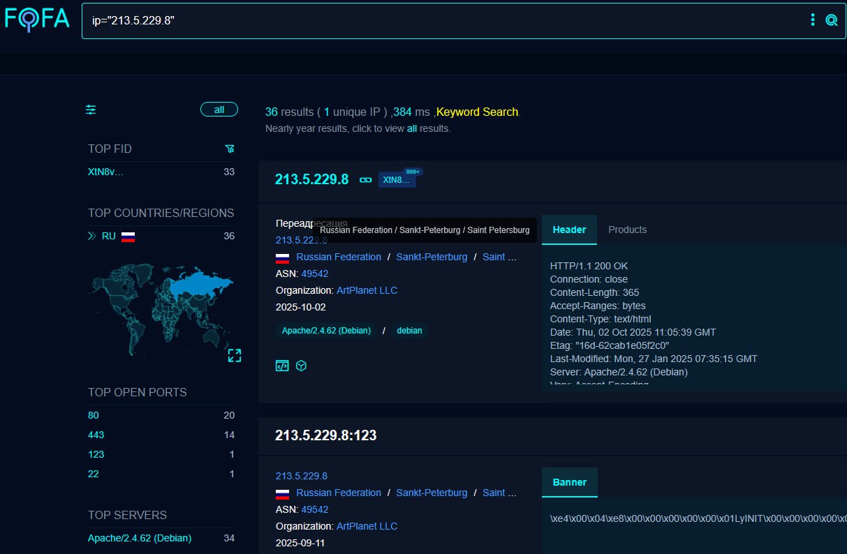 FOFA Search Example